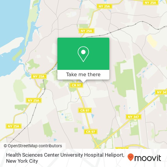 Health Sciences Center University Hospital Heliport map