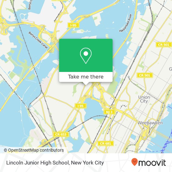 Mapa de Lincoln Junior High School