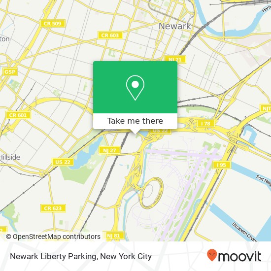 Mapa de Newark Liberty Parking