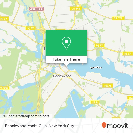 Beachwood Yacht Club map