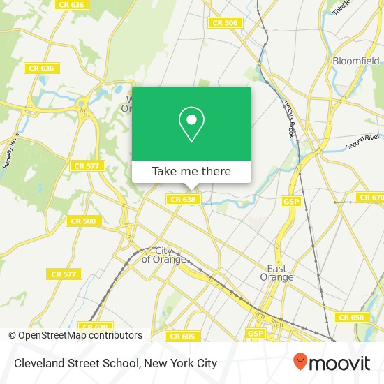 Mapa de Cleveland Street School