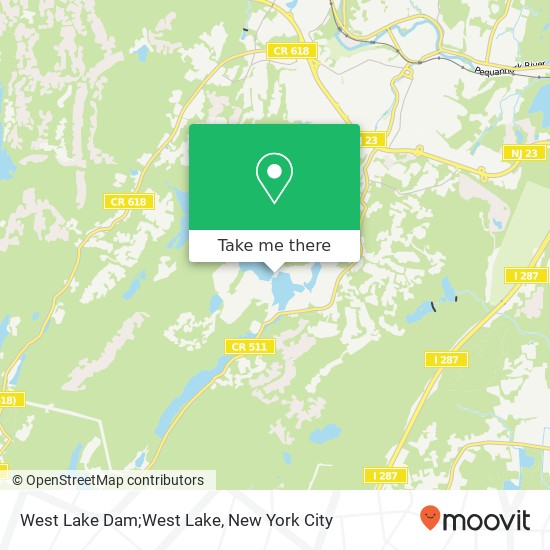 Mapa de West Lake Dam;West Lake