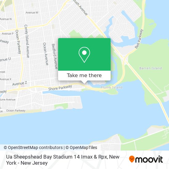 Mapa de Ua Sheepshead Bay Stadium 14 Imax & Rpx
