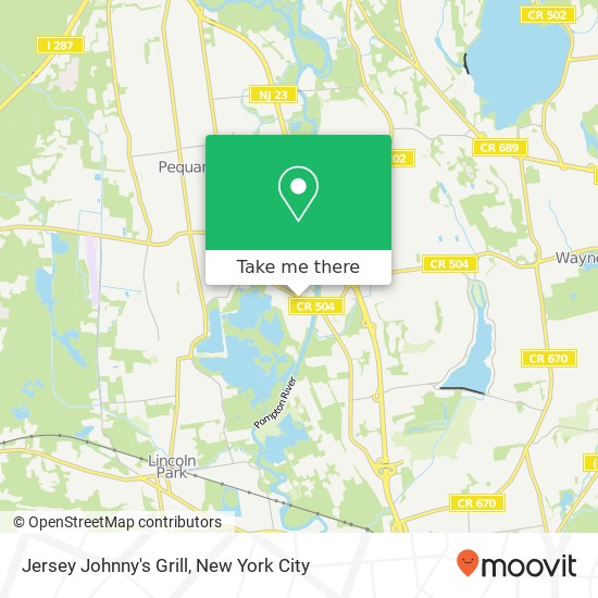 Mapa de Jersey Johnny's Grill