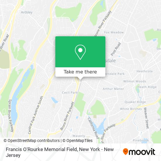 Francis O'Rourke Memorial Field map