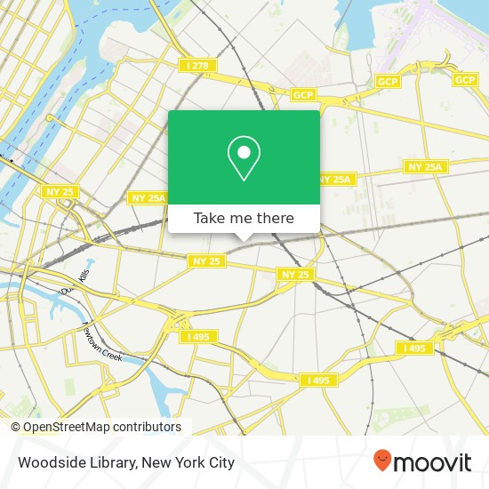 Woodside Library map