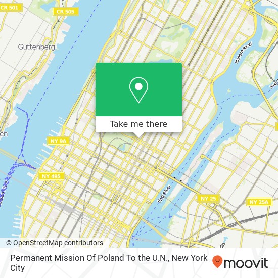 Permanent Mission Of Poland To the U.N. map