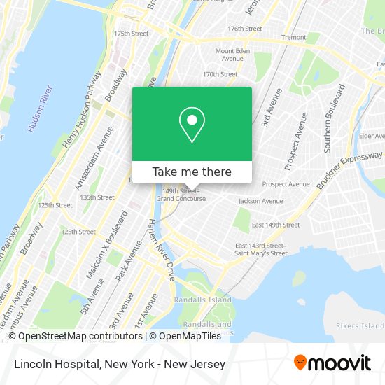 Mapa de Lincoln Hospital
