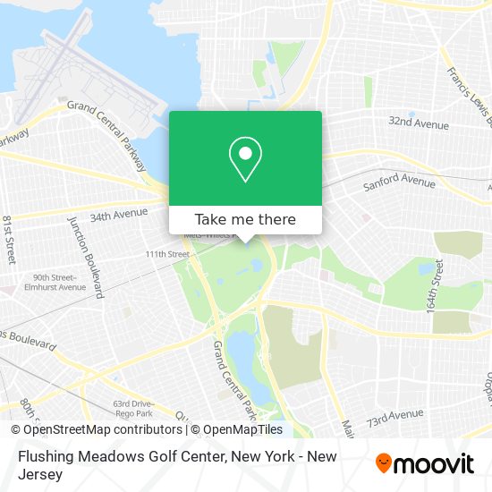 Flushing Meadows Golf Center map