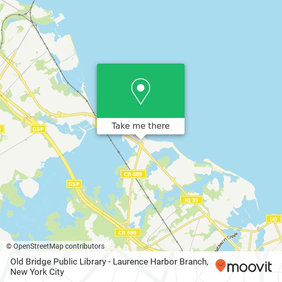 Mapa de Old Bridge Public Library - Laurence Harbor Branch