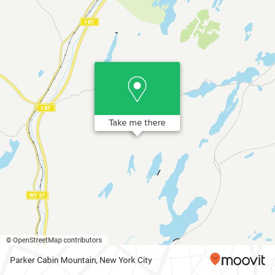 Parker Cabin Mountain map