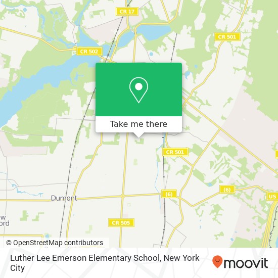 Luther Lee Emerson Elementary School map