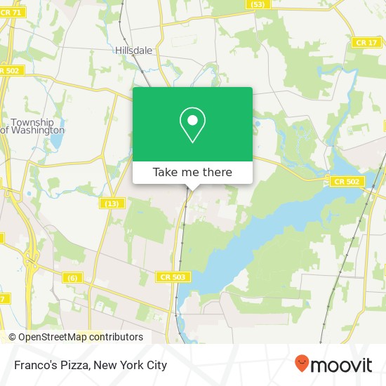 Franco's Pizza map