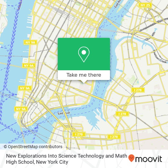 New Explorations Into Science Technology and Math High School map