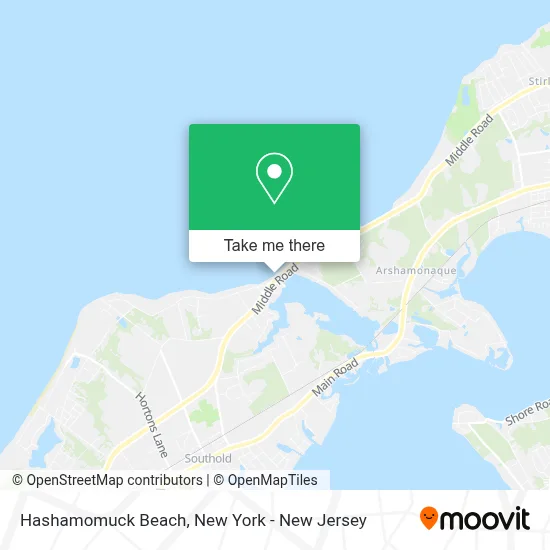Hashamomuck Beach map
