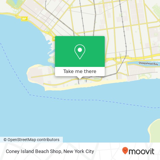 Coney Island Beach Shop map