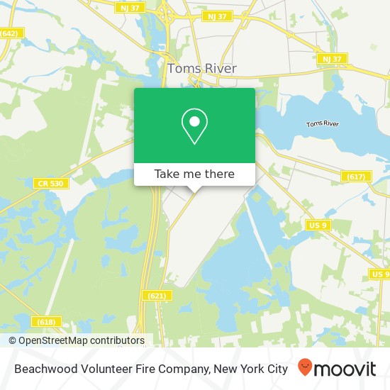 Beachwood Volunteer Fire Company map