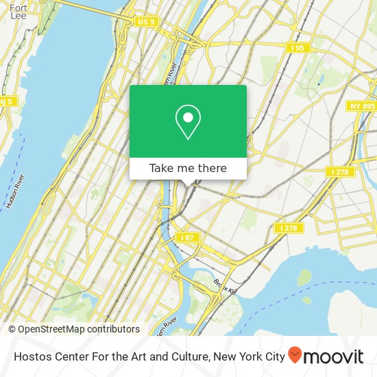 Hostos Center For the Art and Culture map