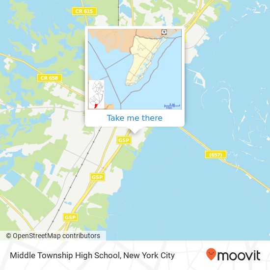 Mapa de Middle Township High School