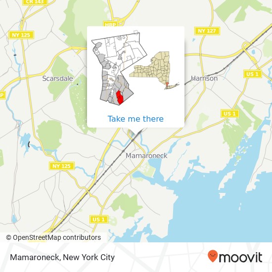 Mapa de Mamaroneck