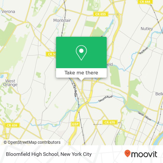 Mapa de Bloomfield High School