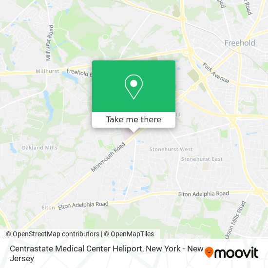 Centrastate Medical Center Heliport map
