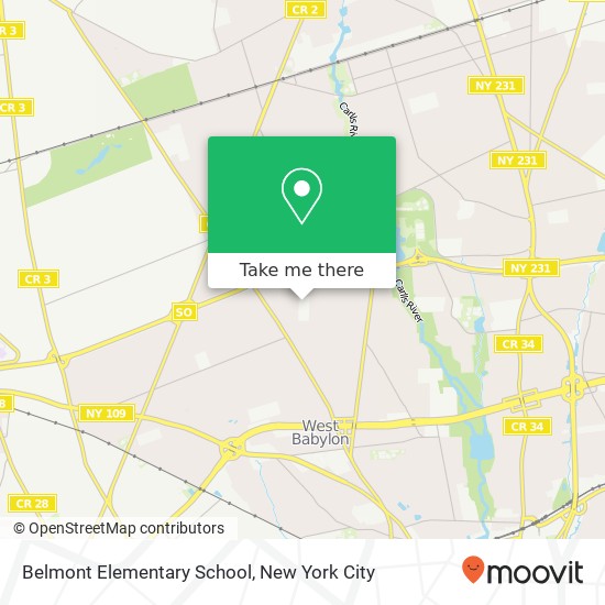 Belmont Elementary School map