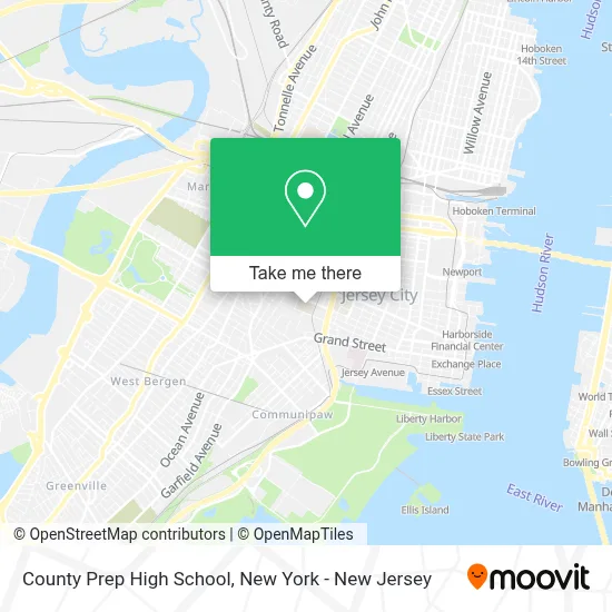 County Prep High School map