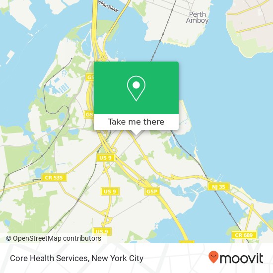 Core Health Services map