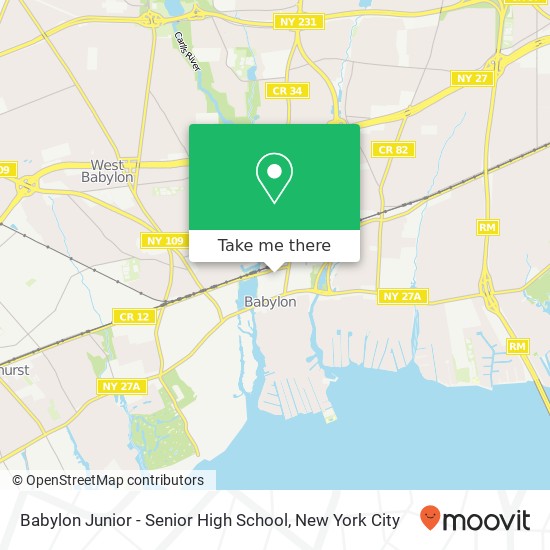 Babylon Junior - Senior High School map