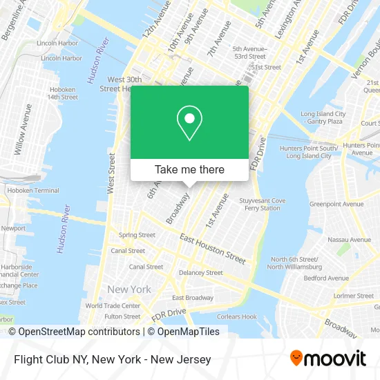 Flight Club NY map