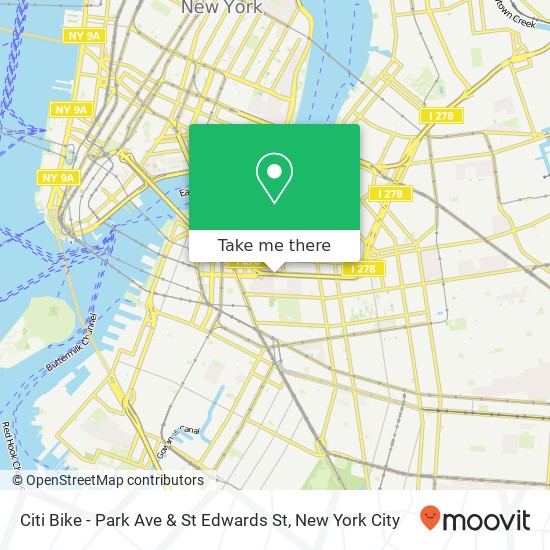 Citi Bike - Park Ave & St Edwards St map