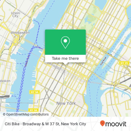 Mapa de Citi Bike - Broadway & W 37 St