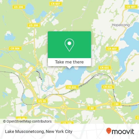 Lake Musconetcong map