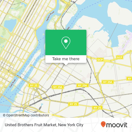 Mapa de United Brothers Fruit Market
