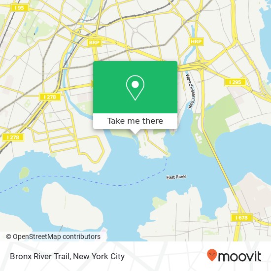 Bronx River Trail map