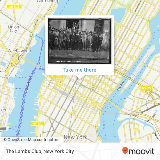 The Lambs Club map