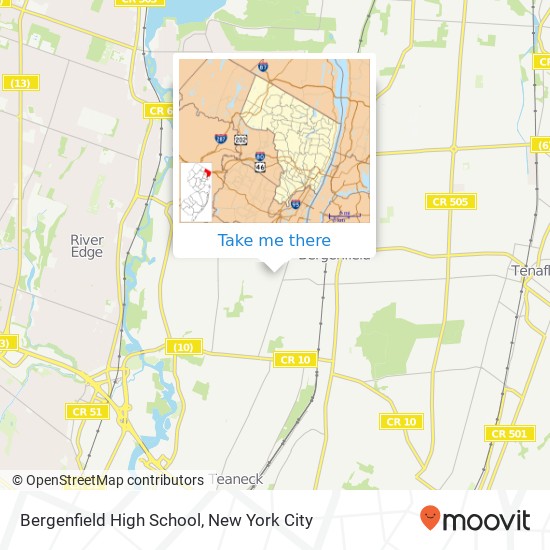 Bergenfield High School map