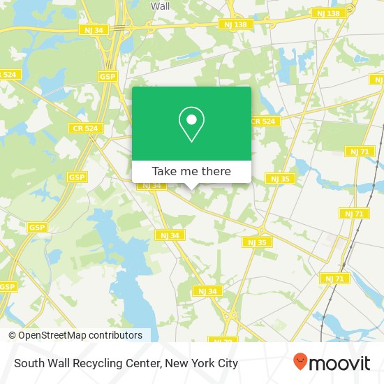 South Wall Recycling Center map