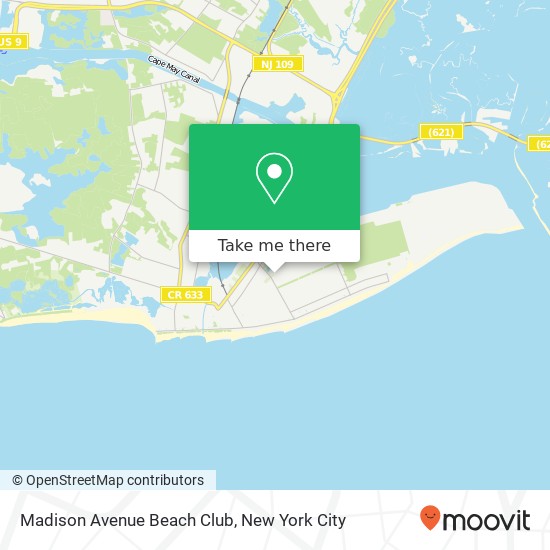 Madison Avenue Beach Club map
