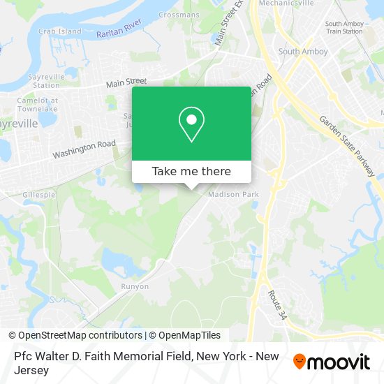 Pfc Walter D. Faith Memorial Field map