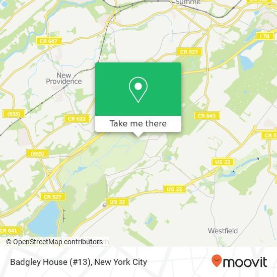 Mapa de Badgley House (#13)