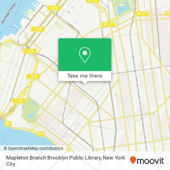 Mapa de Mapleton Branch Brooklyn Public Library