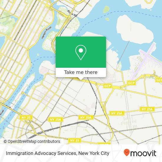 Immigration Advocacy Services map