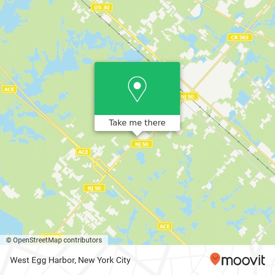 Mapa de West Egg Harbor