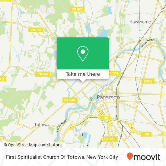 First Spiritualist Church Of Totowa map