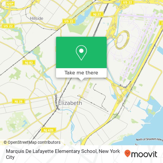 Marquis De Lafayette Elementary School map