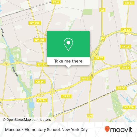 Manetuck Elementary School map