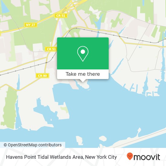 Havens Point Tidal Wetlands Area map