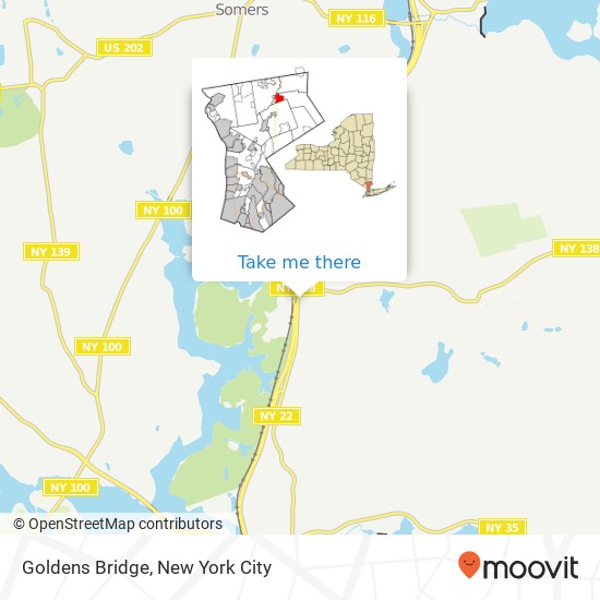Goldens Bridge map